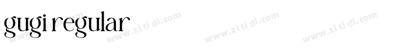 gugi regular字体转换